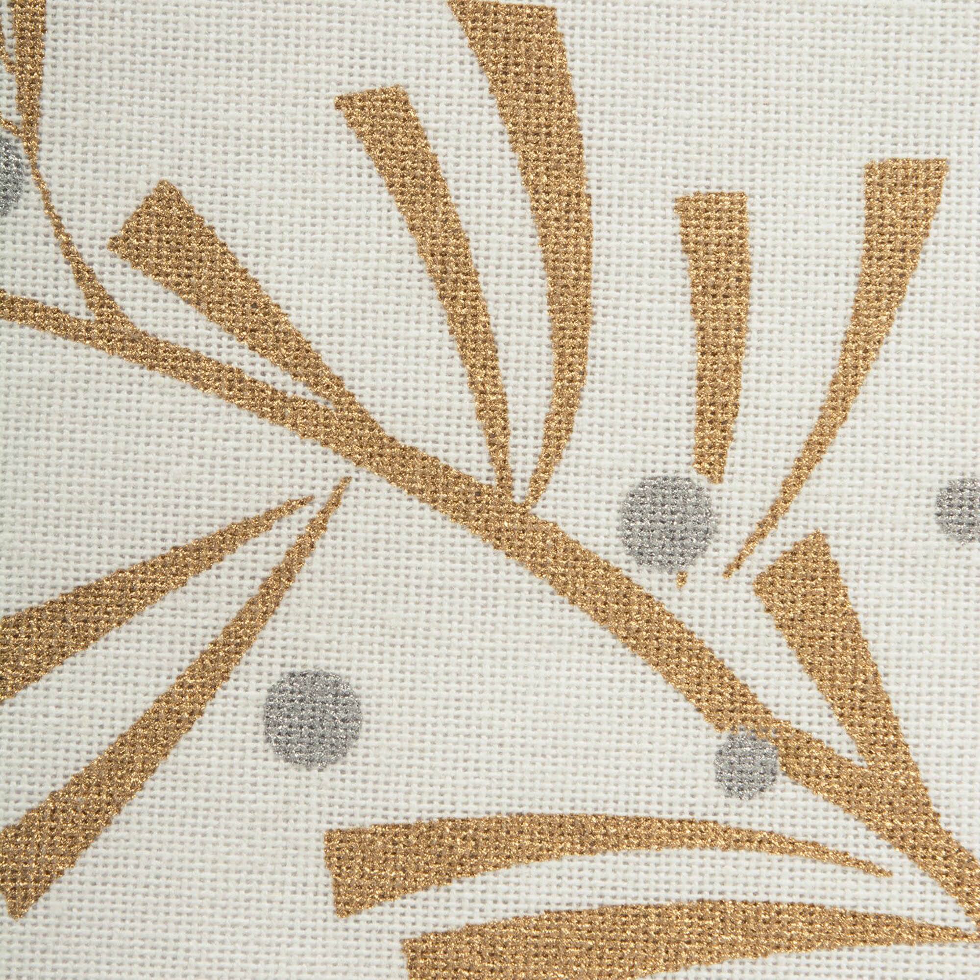 DII® 84" Metallic Holly Leaves Tablecloth